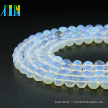 Haute Qualité Opale Blanc Couleur XA0003 Forme Ronde Naturelle Opale Gemstone Perles